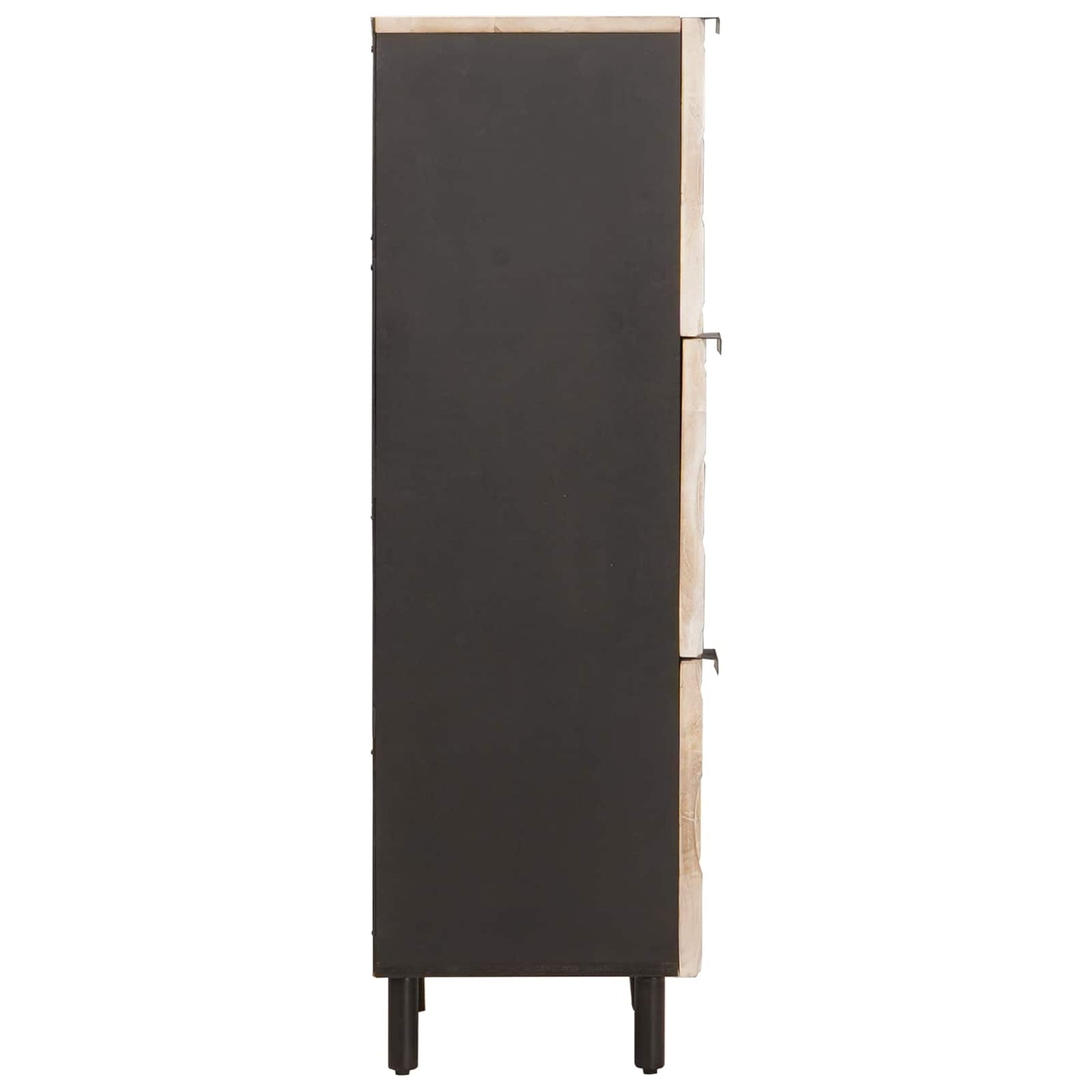 vidaXL Highboard White Wash Finish 40 x 33 x 110 cm Solid Mango Wood
