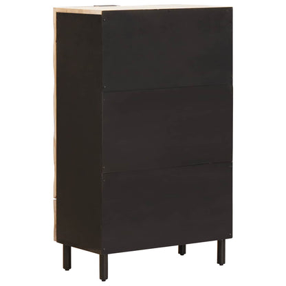 vidaXL Highboard White Wash Finish 60 x 33 x 100 cm Solid Mango Wood