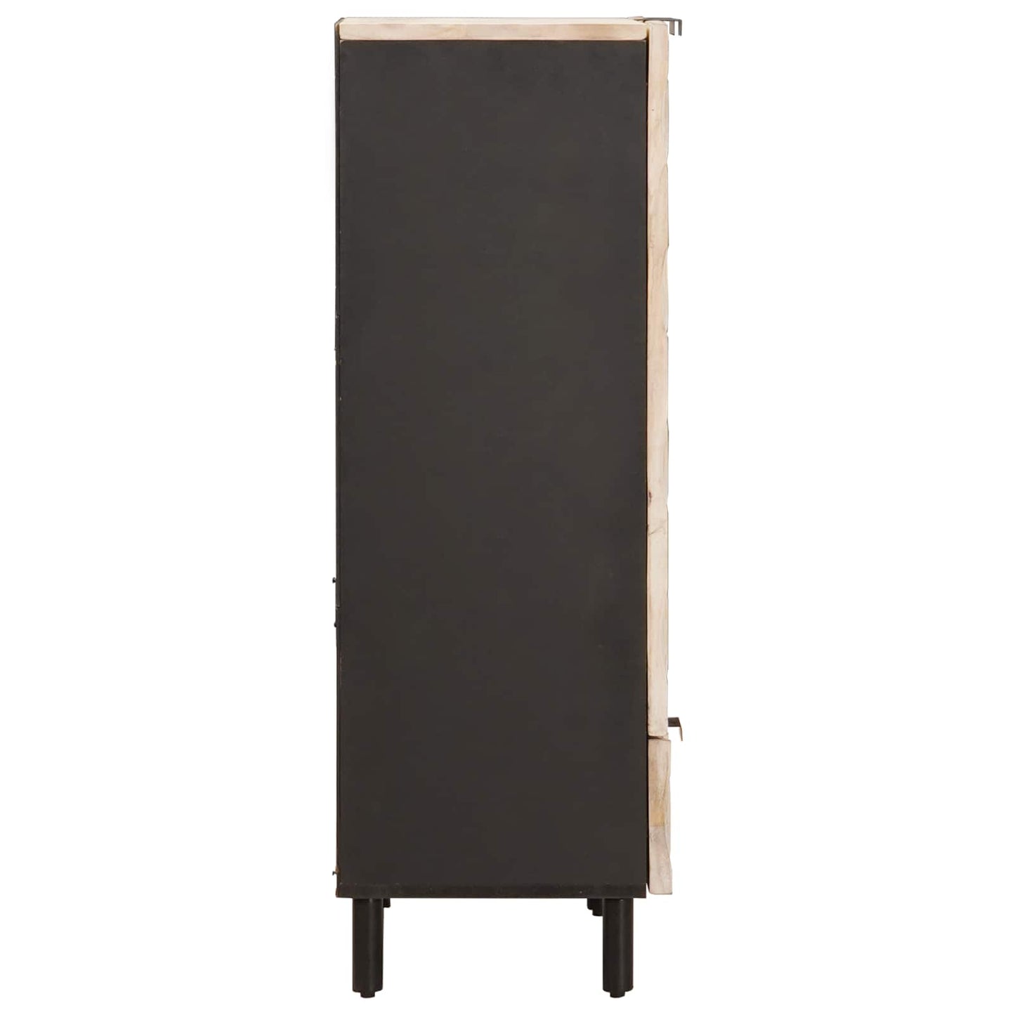 vidaXL Highboard White Wash Finish 60 x 33 x 100 cm Solid Mango Wood
