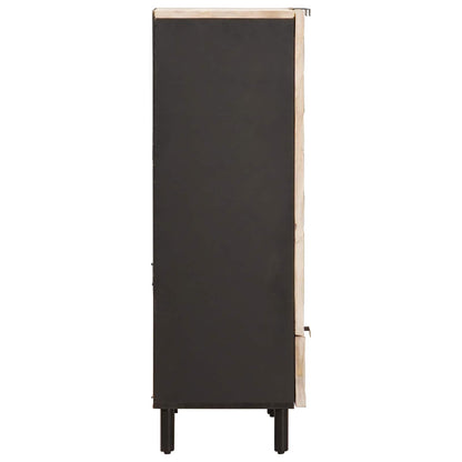 vidaXL Highboard White Wash Finish 60 x 33 x 100 cm Solid Mango Wood