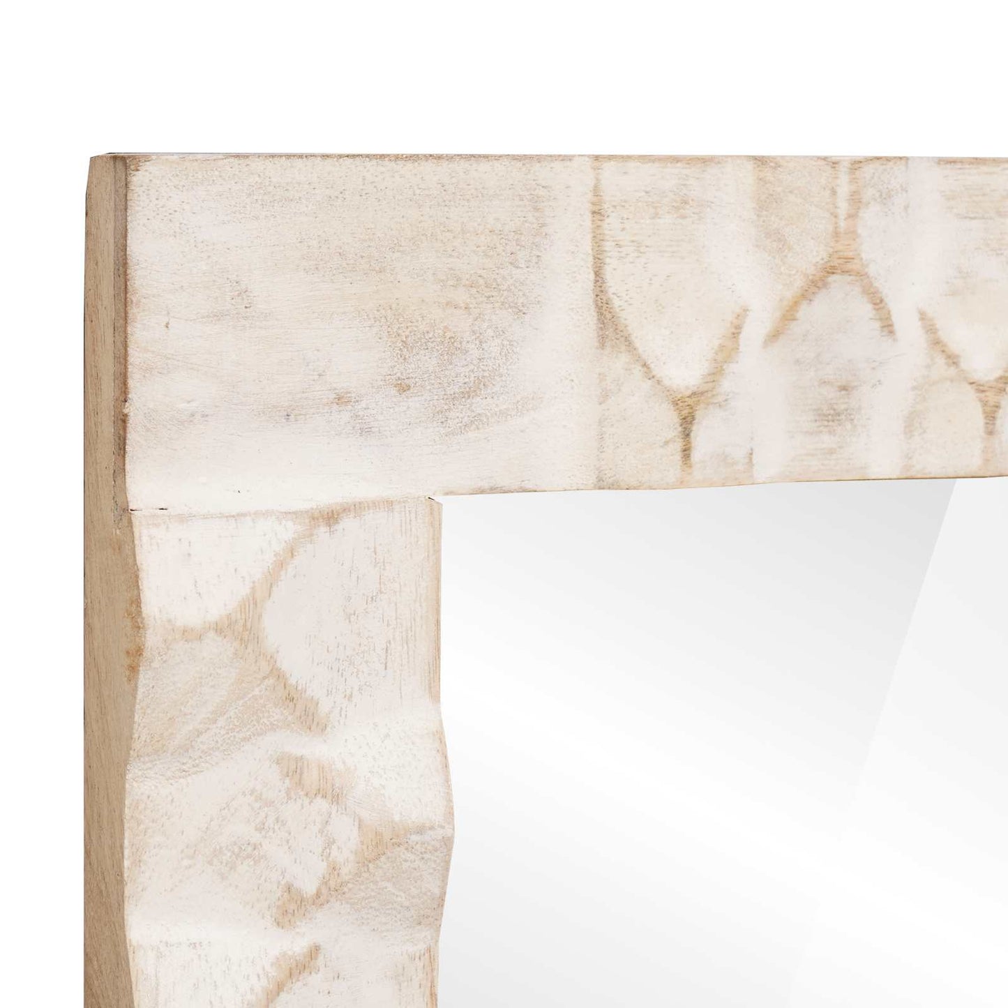 vidaXL Bathroom Mirror with Mirror White Wash Finish 50 x 70 x 2.5 cm