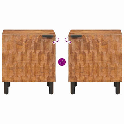 vidaXL Bedside Cabinet Brown 40 x 33 x 46 cm Solid Mango Wood