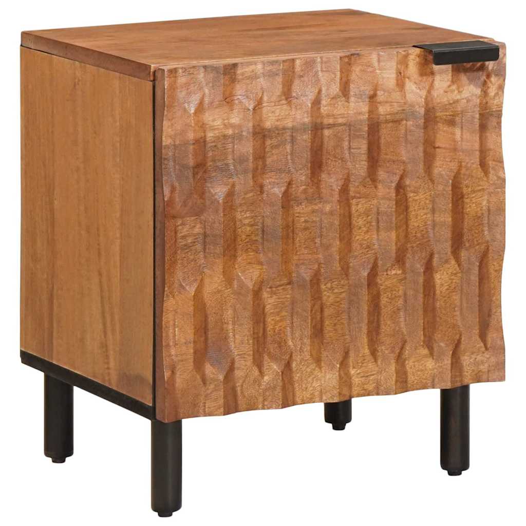 vidaXL Bedside Cabinet 2 pcs Brown 40 x 33 x 46 cm Solid Mango Wood