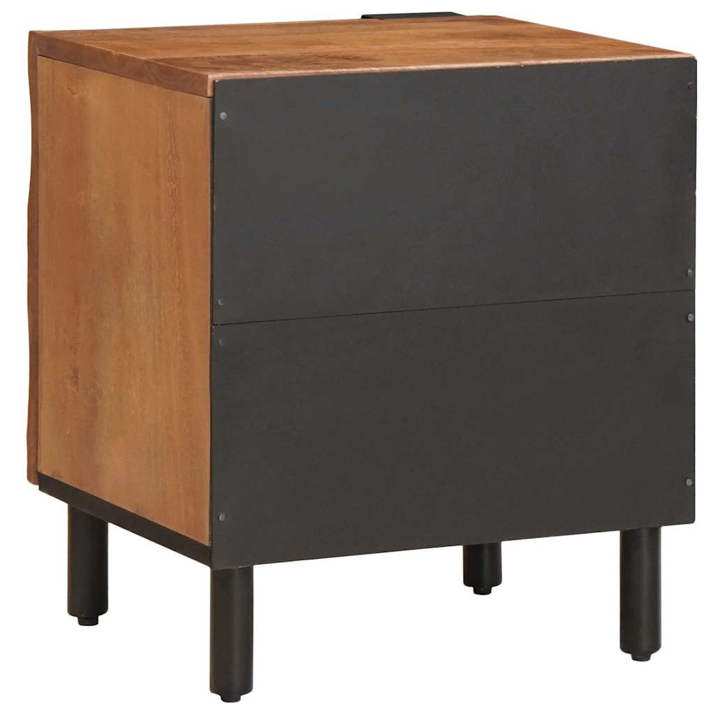 vidaXL Bedside Cabinet 2 pcs Brown 40 x 33 x 46 cm Solid Mango Wood