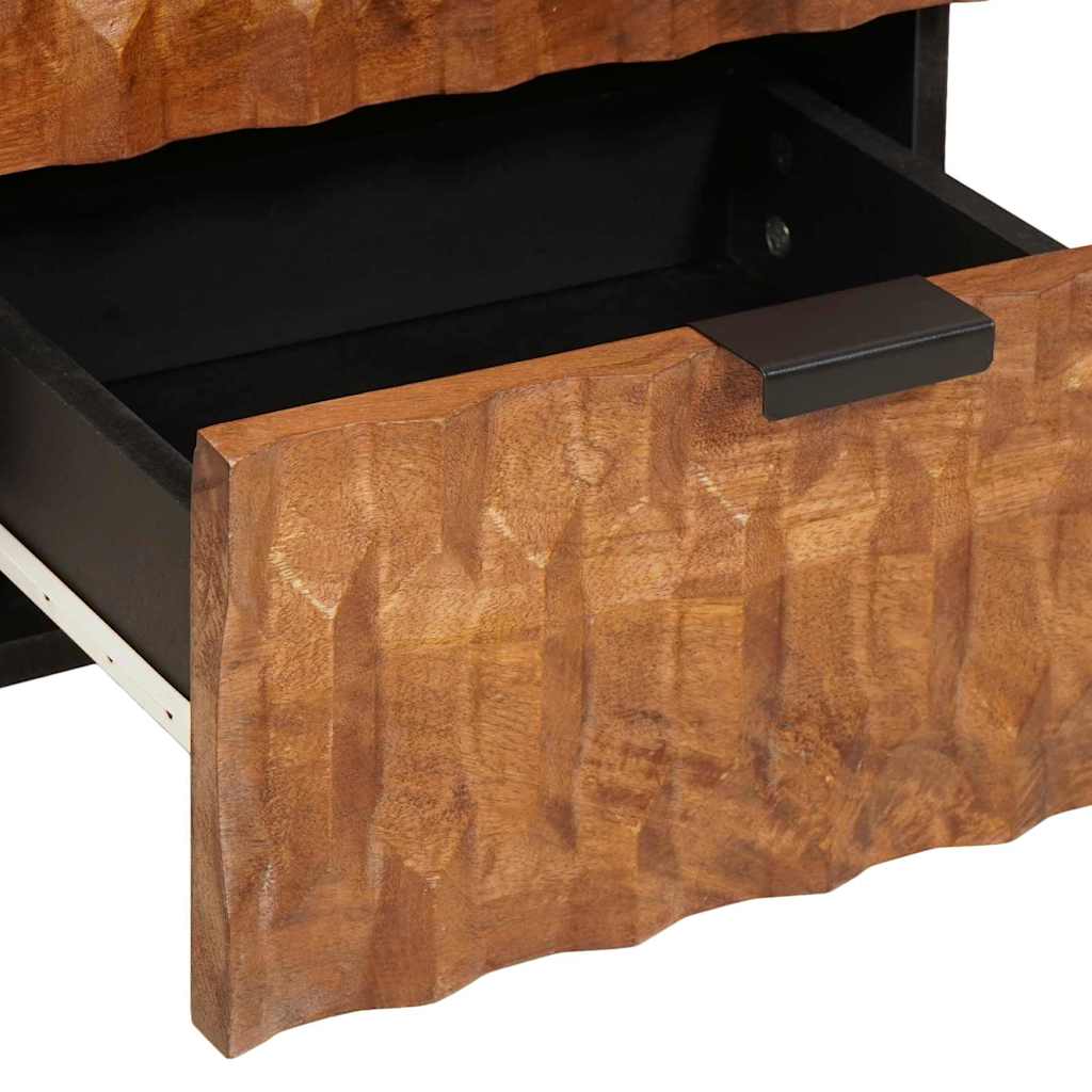 vidaXL Bedside Cabinet 2 pcs Brown 40 x 33 x 46 cm Solid Mango Wood