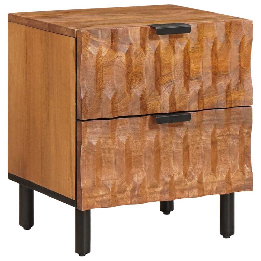 vidaXL Bedside Cabinet 2 pcs Brown 40 x 33 x 46 cm Solid Mango Wood