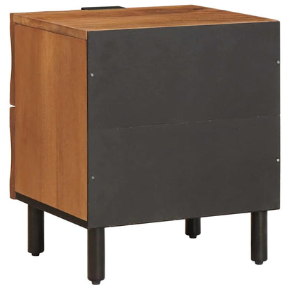vidaXL Bedside Cabinet 2 pcs Brown 40 x 33 x 46 cm Solid Mango Wood
