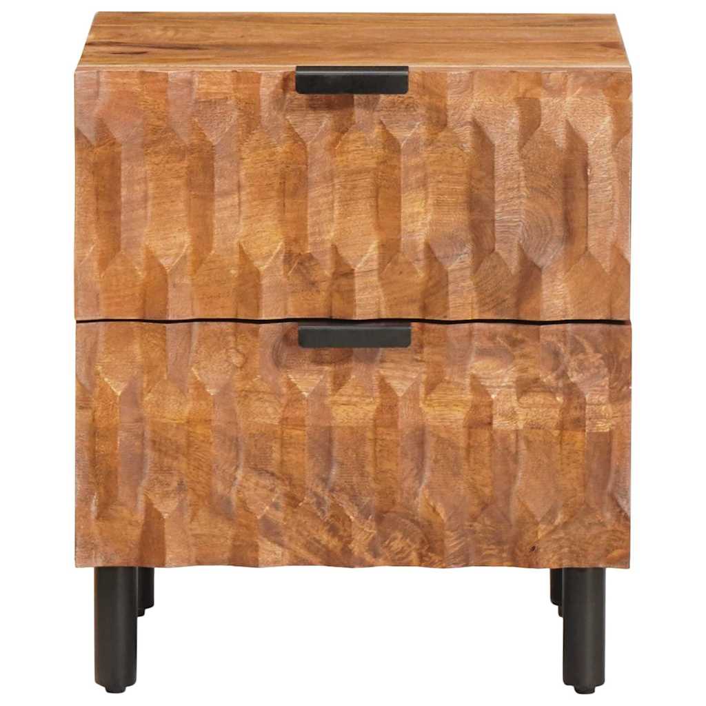 vidaXL Bedside Cabinet 2 pcs Brown 40 x 33 x 46 cm Solid Mango Wood