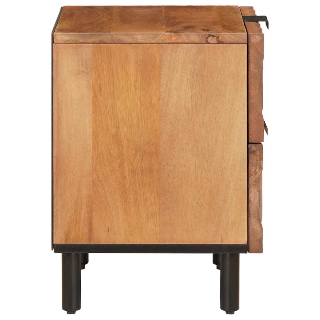 vidaXL Bedside Cabinet 2 pcs Brown 40 x 33 x 46 cm Solid Mango Wood