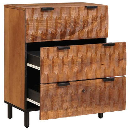 vidaXL Sideboard 60 x 33 x 75 cm Solid Mango Wood Acacia Brown Finish
