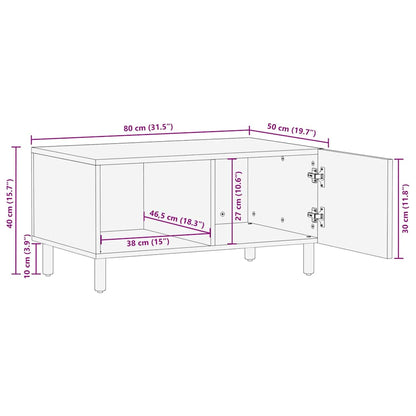 vidaXL Coffee Table Brown 80 x 50 x 40 cm Solid Mango Wood