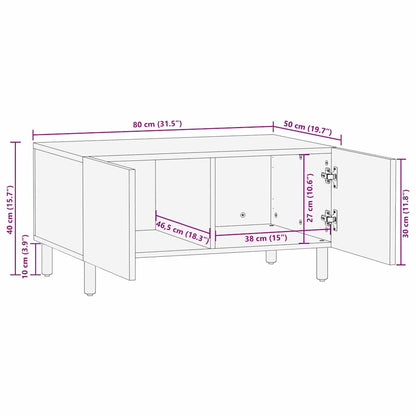 vidaXL Coffee Table Brown 80 x 50 x 40 cm Solid Mango Wood