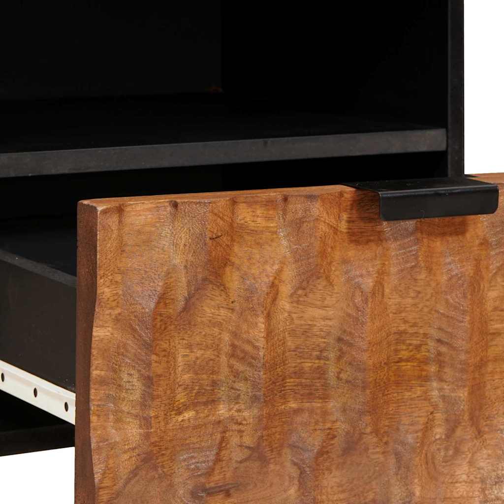 vidaXL Bedside Cabinet 2 pcs Brown 40 x 33 x 46 cm Solid Mango Wood