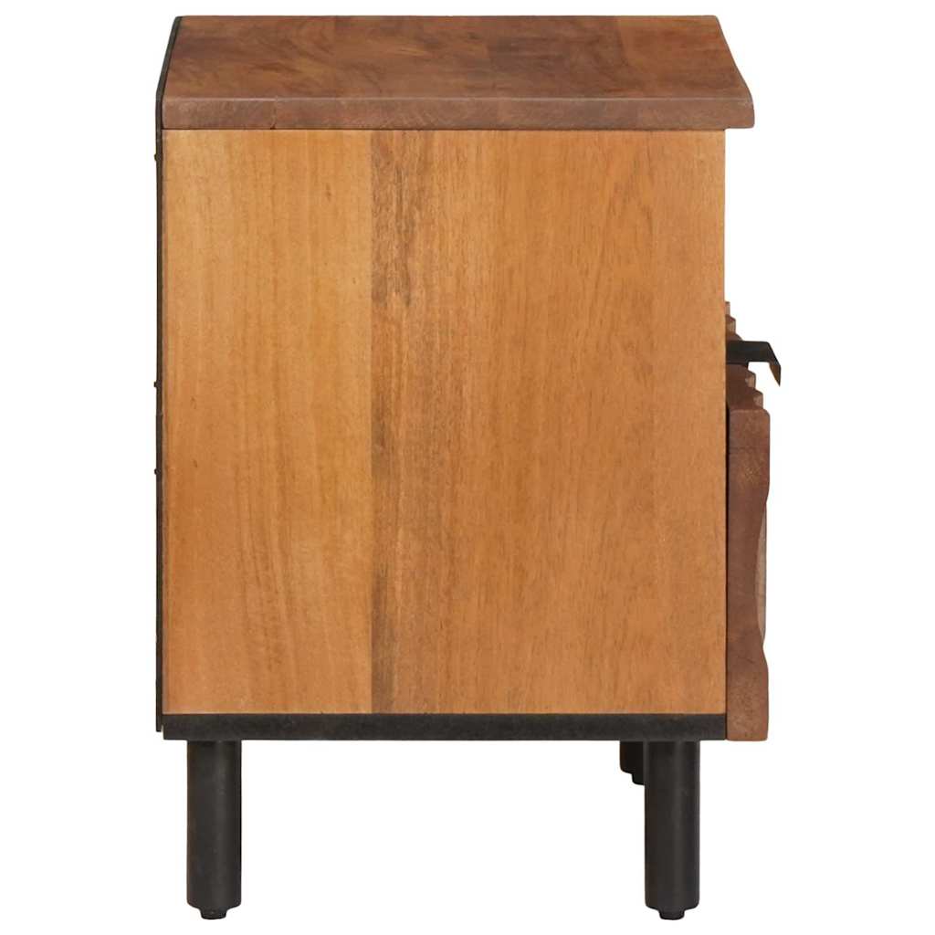 vidaXL Bedside Cabinet 2 pcs Brown 40 x 33 x 46 cm Solid Mango Wood
