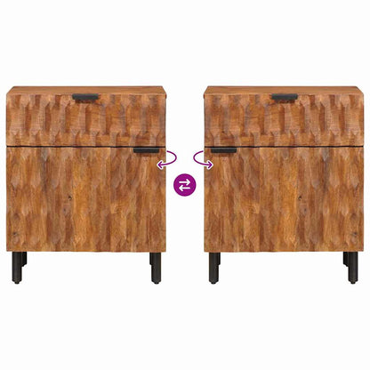 vidaXL Bedside Cabinet Brown 50 x 33 x 60 cm Solid Mango Wood