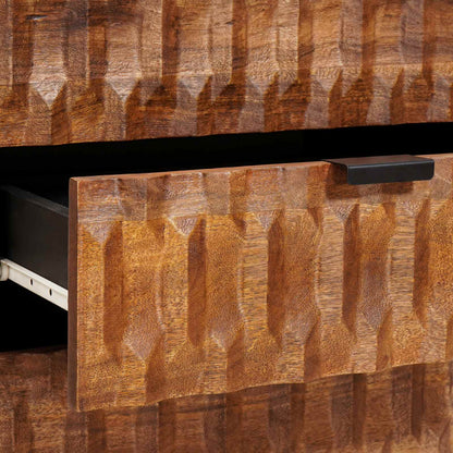 vidaXL Bedside Cabinet Brown 50 x 33 x 62 cm Solid Mango Wood