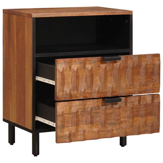 vidaXL Bedside Cabinet Brown 50 x 33 x 62 cm Solid Mango Wood