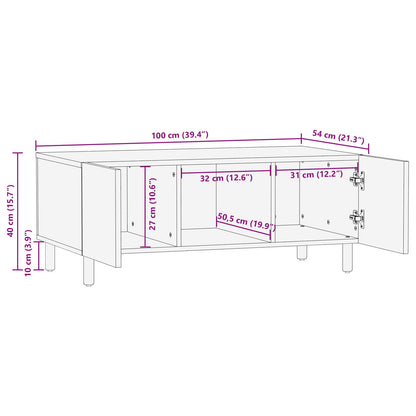 vidaXL Coffee Table Brown 100 x 54 x 40 cm Solid Mango Wood