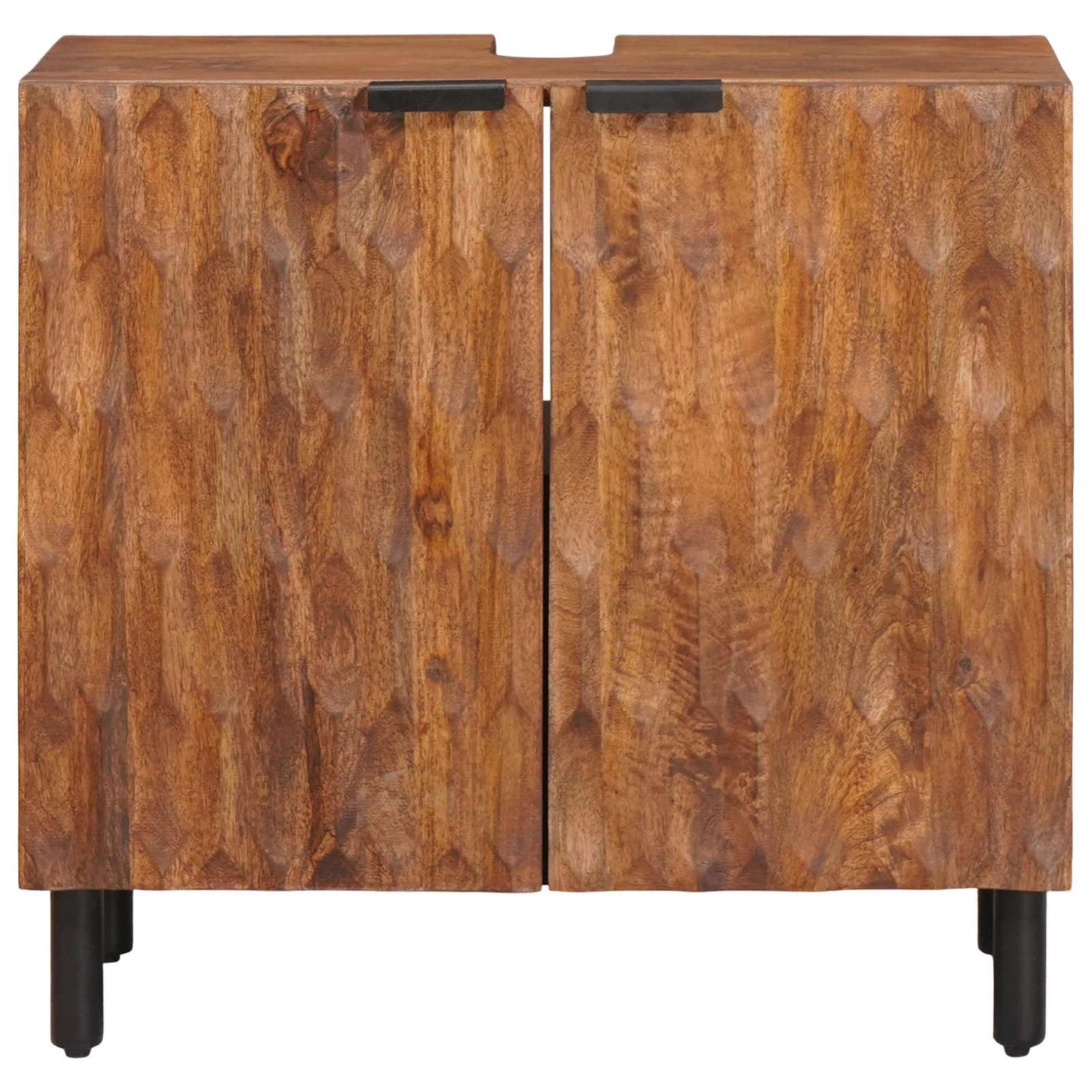 vidaXL Bathroom Sink Cabinet Brown 62 x 33 x 58 cm Solid Mango Wood