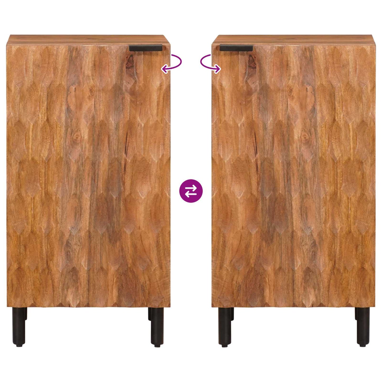 vidaXL Sideboard Acacia Brown Finish 40 x 33 x 75 cm Solid Mango Wood