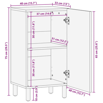 vidaXL Sideboard Acacia Brown Finish 40 x 33 x 75 cm Solid Mango Wood