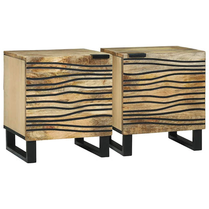 vidaXL Bedside Cabinet 2 pcs Natural 40 x 33 x 46 cm Engineered Wood