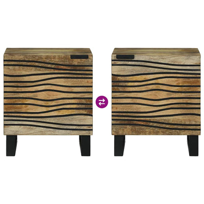 vidaXL Bedside Cabinet 2 pcs Natural 40 x 33 x 46 cm Engineered Wood