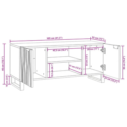 vidaXL TV Units Brown 105 x 33 x 46 cm Engineered wood