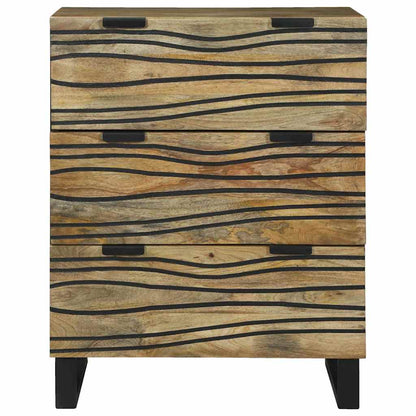 vidaXL Sideboard with Drawer Brown 60 x 33.5 x 75 cm Solid Mango wood