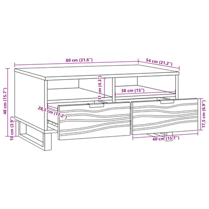 vidaXL Coffee Table Natural 80 x 54 x 40 cm Engineered Wood