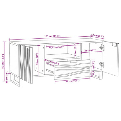vidaXL TV Units with Drawer Brown 105 x 33 x 46 cm Engineered wood