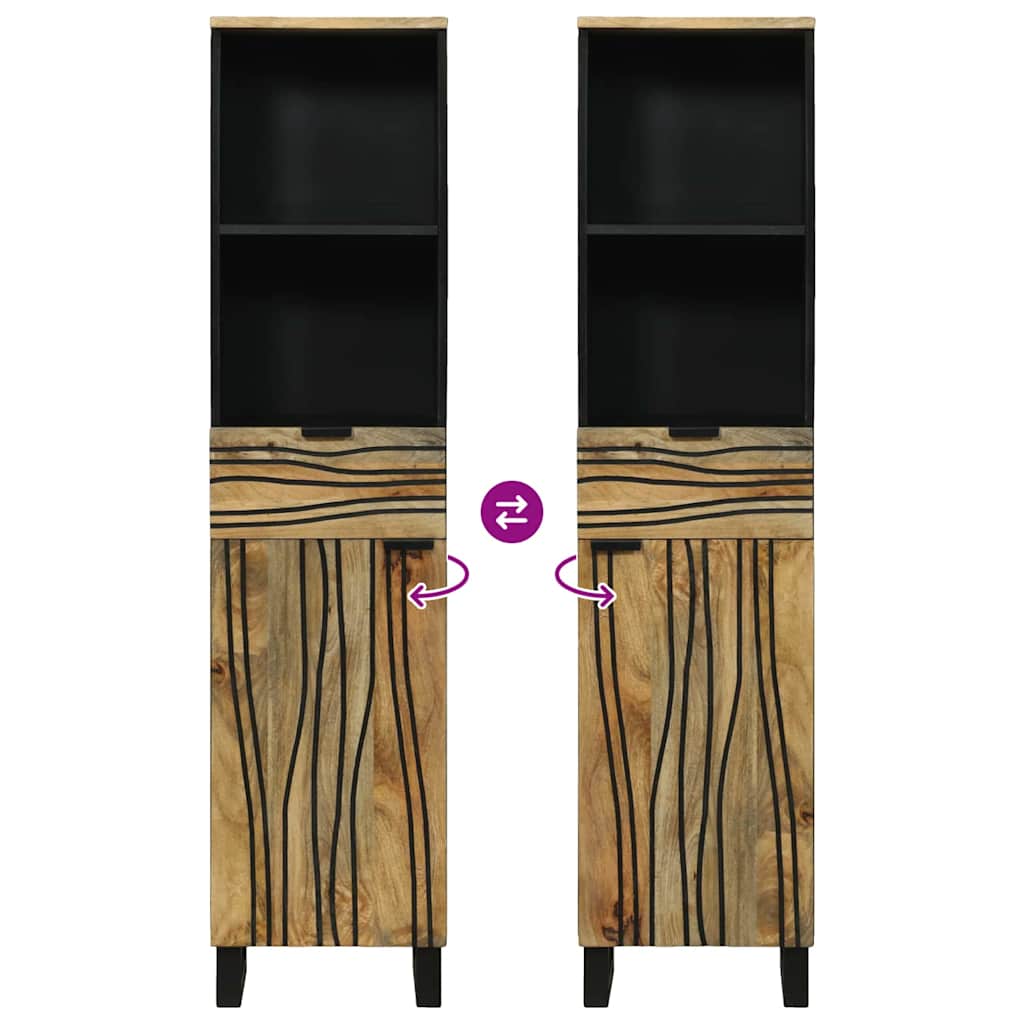 vidaXL Bathroom Cabinet Natural 38 x 33 x 160 cm Engineered Wood