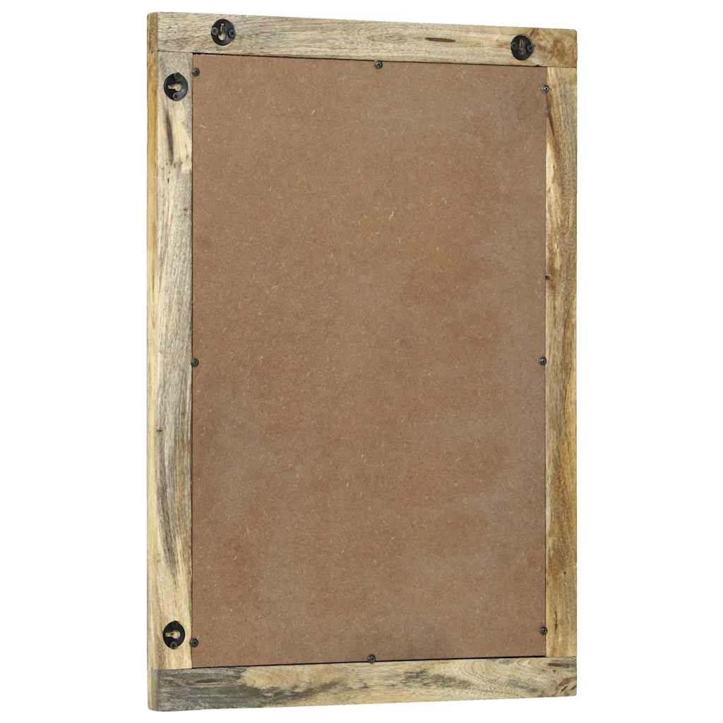 vidaXL Bathroom Mirror Rectangular Natural 50 x 2.5 x 70 cm