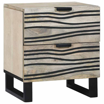 vidaXL Bedside Cabinet 2 pcs White 40 x 33 x 46 cm Engineered Wood