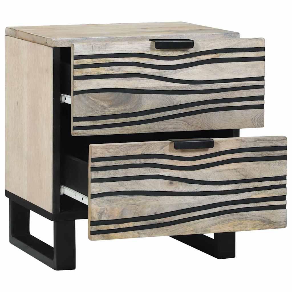 vidaXL Bedside Cabinet 2 pcs White 40 x 33 x 46 cm Engineered Wood