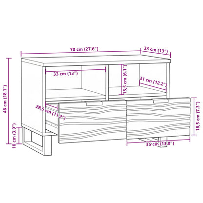 vidaXL TV Units with Drawer White 70 x 33 x 46 cm Engineered wood