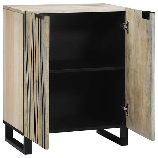 vidaXL Sideboard White 60 x 33.5 x 75 cm Solid Mango Wood