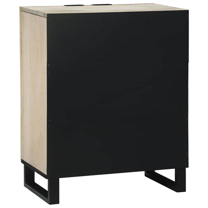 vidaXL Sideboard White 60 x 33.5 x 75 cm Solid Mango Wood