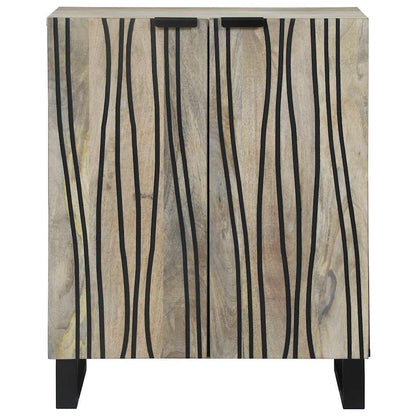 vidaXL Sideboard White 60 x 33.5 x 75 cm Solid Mango Wood