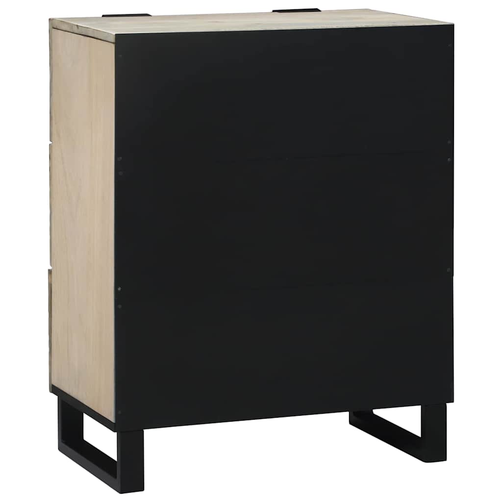 vidaXL Sideboard with Drawer White 60 x 33.5 x 75 cm Solid Mango wood