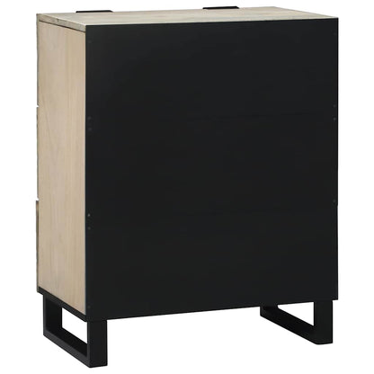 vidaXL Sideboard with Drawer White 60 x 33.5 x 75 cm Solid Mango wood