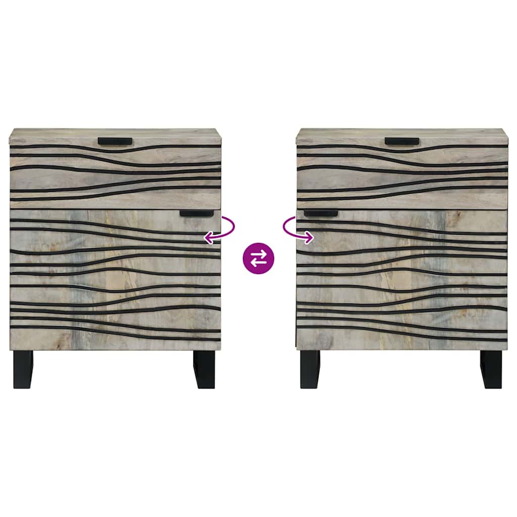 vidaXL Bedside Cabinet White 50 x 33 x 60 cm Engineered Wood