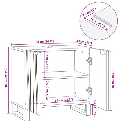 vidaXL Bathroom Sink Cabinet White 62 x 33 x 58 cm Engineered wood