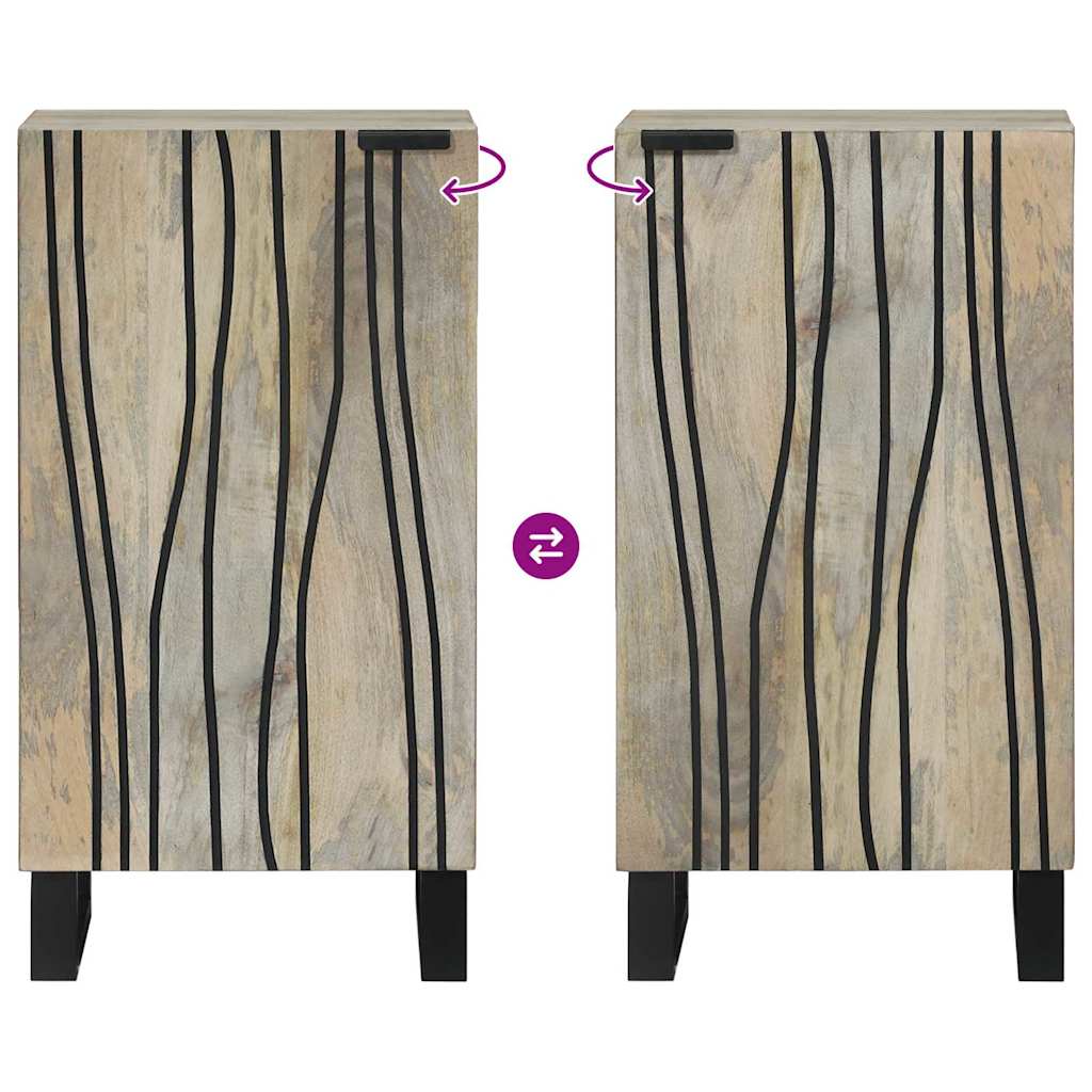 vidaXL Sideboard White 40 x 33 x 75 cm Solid mango wood