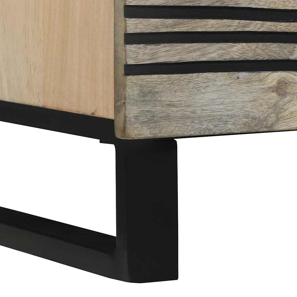 vidaXL Sideboard White 80 x 33 x 75 cm Solid mango wood