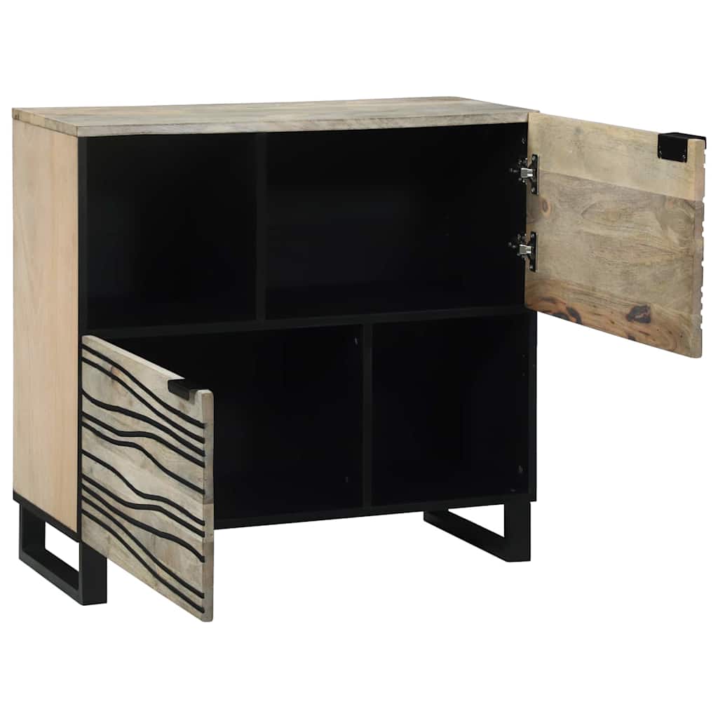 vidaXL Sideboard White 80 x 33 x 75 cm Solid mango wood