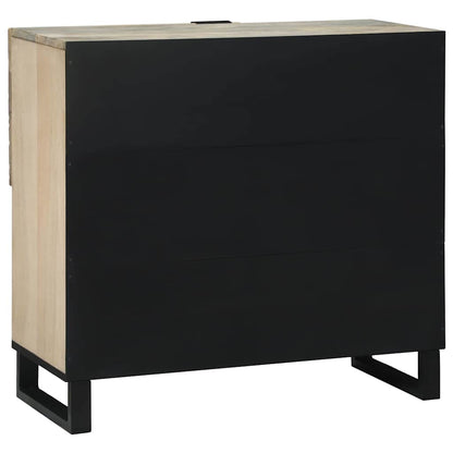 vidaXL Sideboard White 80 x 33 x 75 cm Solid mango wood