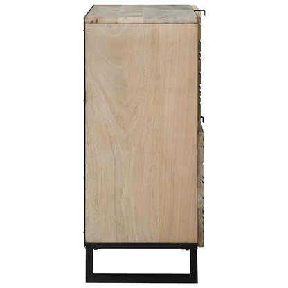 vidaXL Sideboard White 80 x 33 x 75 cm Solid mango wood