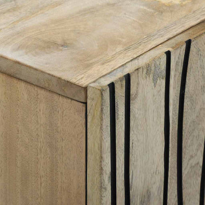 vidaXL Sideboard White 90 x 33 x 75 cm Solid mango wood