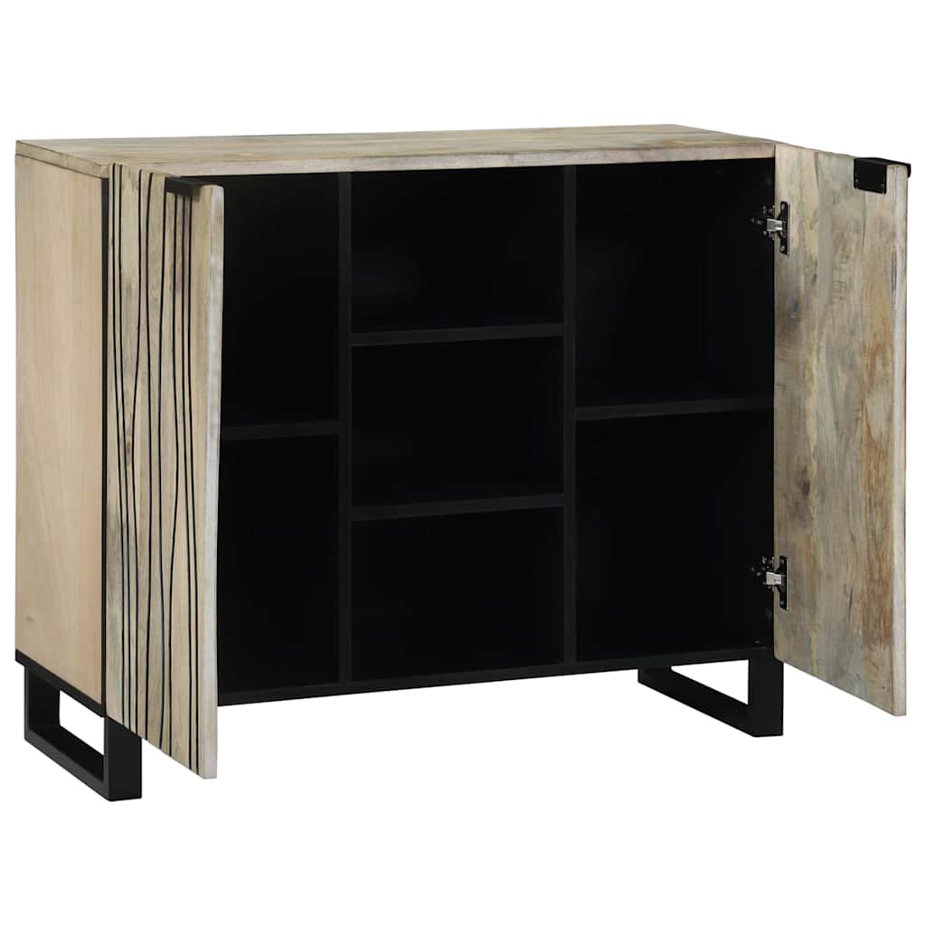 vidaXL Sideboard White 90 x 33 x 75 cm Solid mango wood